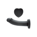 WhipSmart Heartbreaker 7'' Heart Base Dildo - Black 17.8 cm Dong with Heart Shaped Base - Image 3