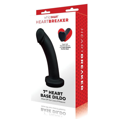WhipSmart Heartbreaker 7'' Heart Base Dildo - Black 17.8 cm Dong