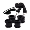 WhipSmart Fuzzy Bedroom Bondage Kit - Black Under The Bed Restraint Set