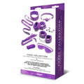 WhipSmart Fuzzy Everything You Need Bondage Kit - Purple Bondage Kit - 12 Piece Set