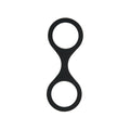 WhipSmart Silicone Handcuffs - Black - Black Restraint with Bonus Blindfold