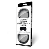WhipSmart Silicone Wrist & Ankle Cuffs - Black - Black Restraints with Bonus Eye Mask - Image 3