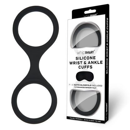 WhipSmart Silicone Wrist & Ankle Cuffs - Black Restraints
