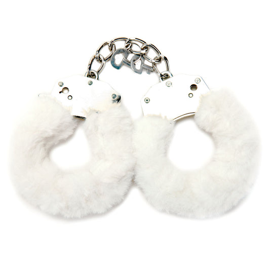 WhipSmart Classic Furry Cuffs - White Furry Restraints
