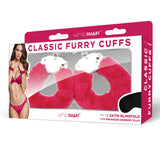 WhipSmart Classic Furry Cuffs - Hot Pink - Hot Pink Furry Restraints with Bonus Eye Mask - Image 3