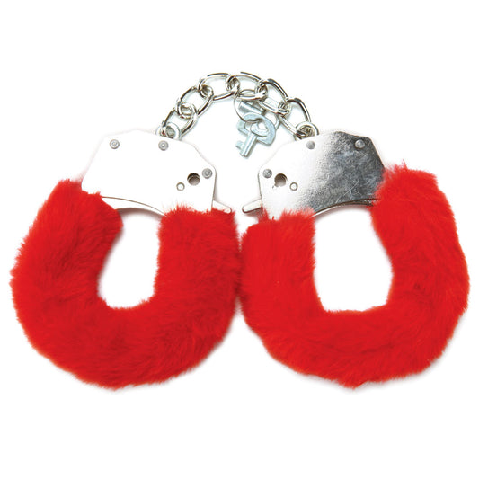 WhipSmart Classic Furry Cuffs - Red Furry Restraints