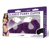 WhipSmart Classic Furry Cuffs - Purple - Purple Furry Restraints with Bonus Eye Mask - Image 3