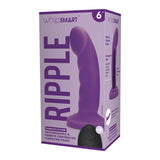 WhipSmart 6'' Ripple Rechargeable & Remote Controlled Vibrating Dildo - Purple 15.2 cm USB Rechargeable Dildo with Wireless Remote - Image 1