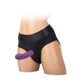 WhipSmart 6'' Ripple Rechargeable & Remote Controlled Vibrating Dildo - Purple 15.2 cm USB Rechargeable Dildo with Wireless Remote - Image 4