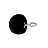 WhipSmart Furry Tales Black Bunny Tail - Metal 6.3 cm Butt Plug with Black Bunny Tail - Image 4