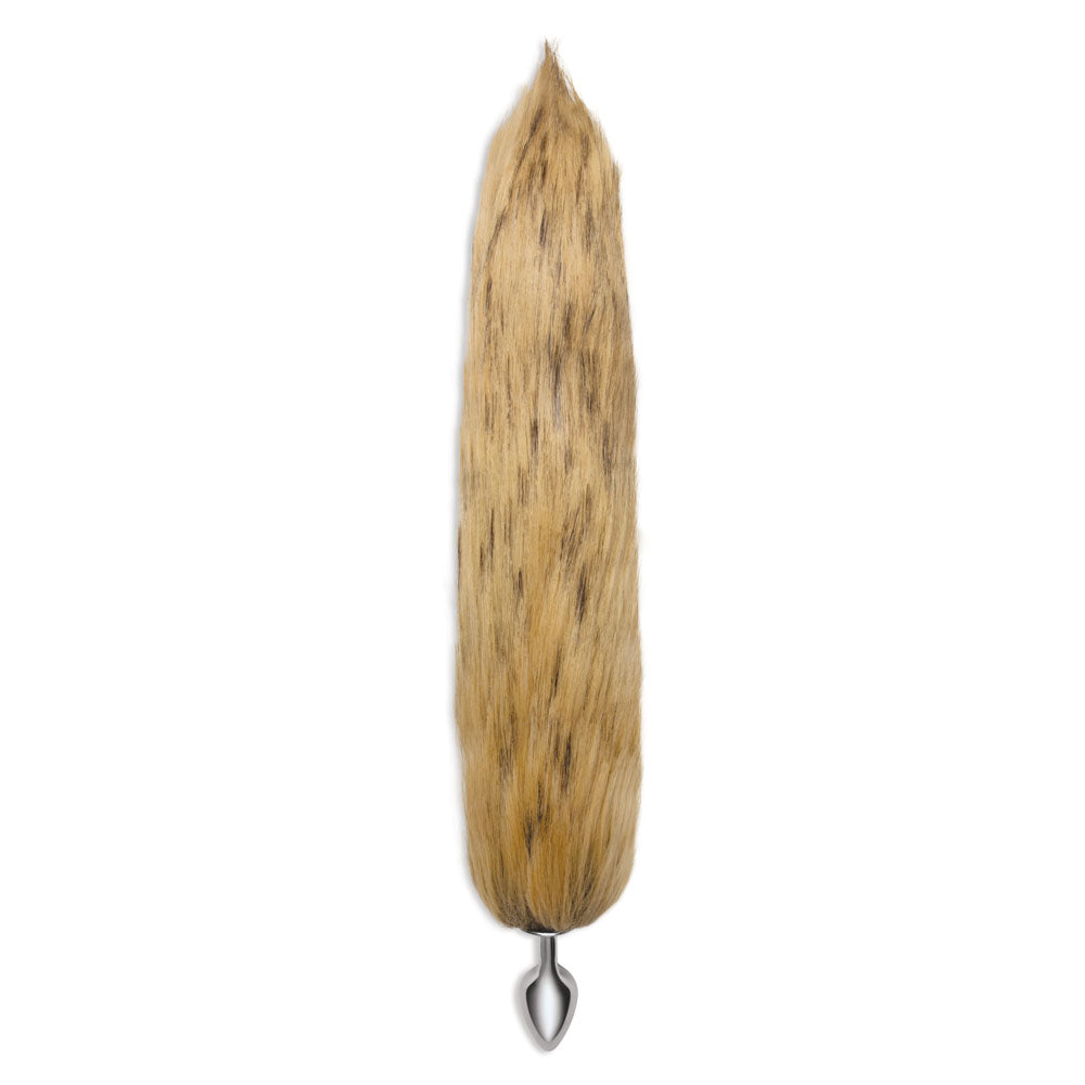 WhipSmart Furry Tales 14 Inch Brown Fox Tail - Metal 6.3 cm Butt Plug