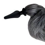 WhipSmart Furry Tales Foxtail Furry Play Set - Grey Foxtail Butt Plug & Furry Ears Set - Image 6