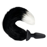 WhipSmart Furry Tales Silicone Foxtail Rechargeable Butt Plug - Black 9.5 cm Vibrating Butt Plug with Black Fox Tail & Remote Control - Image 4