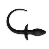 WhipSmart Furry Tales 3'' Silicone Doggy Tail Butt Plug - Black 7.6 cm Butt Plug with Doggy Tail - Image 2