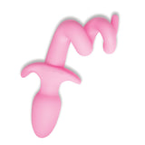 WhipSmart Furry Tales 3.5 Inch Silicone Piggy Tail Butt Plug - Pink 8.9 cm Butt Plug with Pig Tail - Image 3