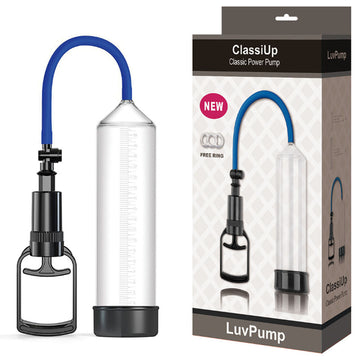 LuvPump ClassiUp Classic Power Pump - Medium - Clear Penis Pump