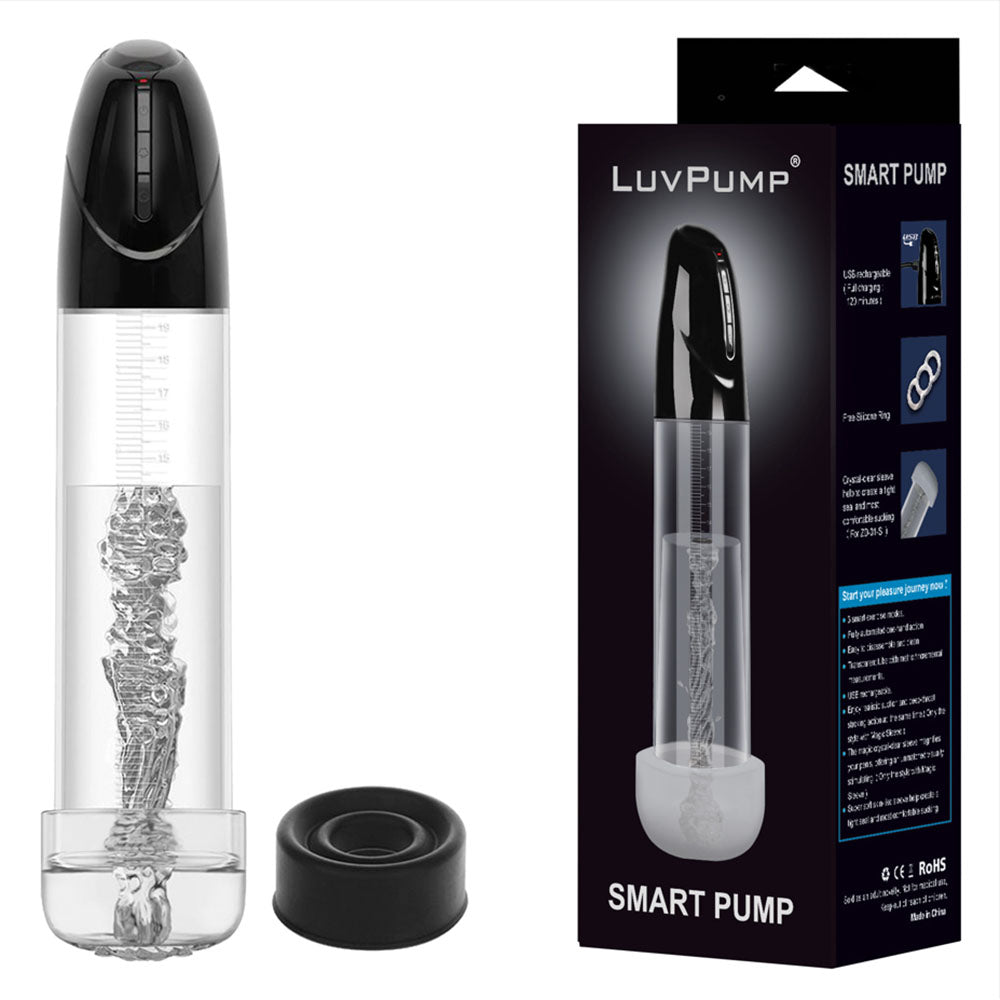 LuvPump Smart Penis Pump - Clear 2-in-1 Automatic Penis Pump
