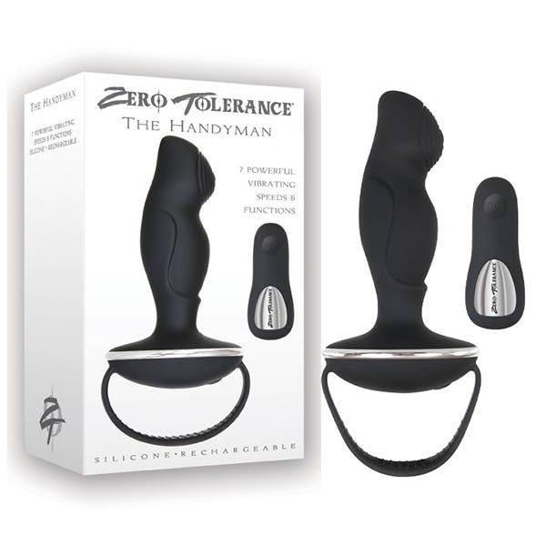 Zero Tolerance The Handyman - Black Vibrating Anal Plug