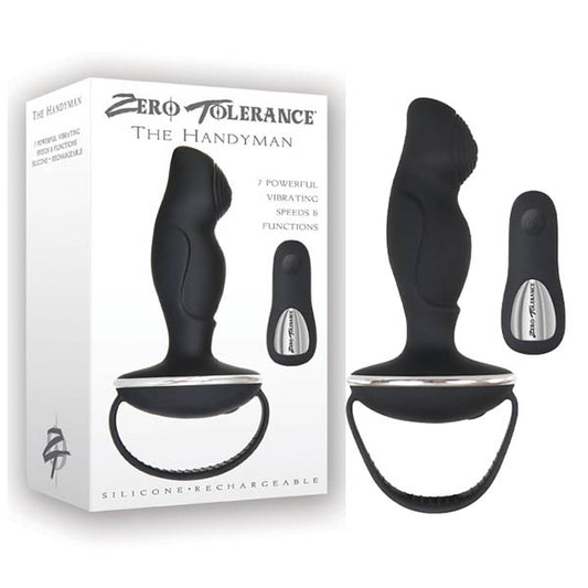 Zero Tolerance The Handyman - Black Vibrating Anal Plug