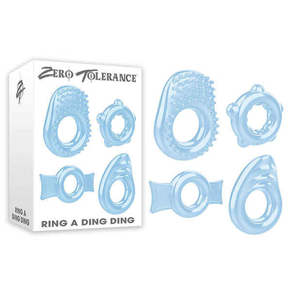 Zero Tolerance Ring A Ding Ding - Clear Cock Rings - Set of 4 - Image 1