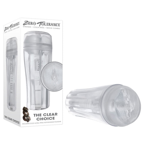 Zero Tolerance THE CLEAR CHOICE - Clear 21 cm Vagina Stroker - Image 1