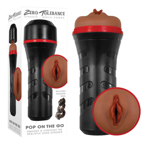 Zero Tolerance POP ON THE GO Dark - Brown Vagina Masturbator - Image 1
