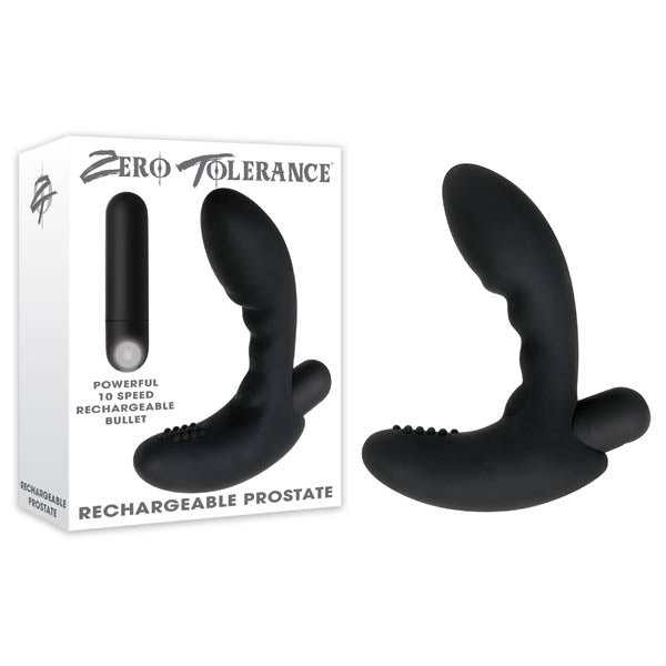 Zero Tolerance Rechargeable Prostate - Black Prostate Massager with USB Rechargeable Bullet - Image 1