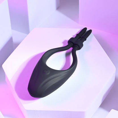 Zero Tolerance PERFECT FIT - Black Vibrating Lasso Cock Ring