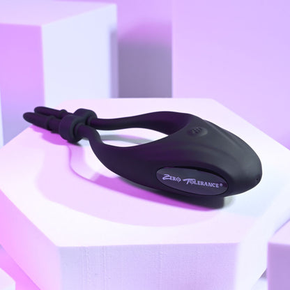 Zero Tolerance PERFECT FIT - Black Vibrating Lasso Cock Ring