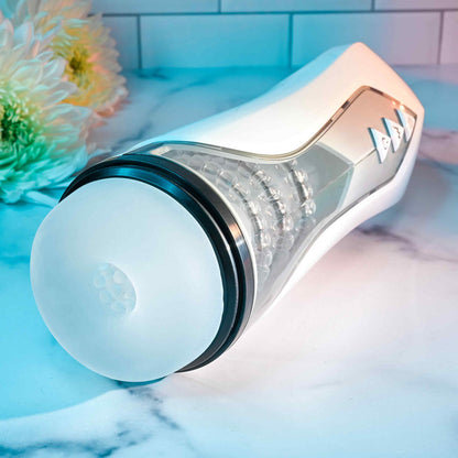 Zero Tolerance STROKING BUDDY - White Vibrating & Thrusting Stroker