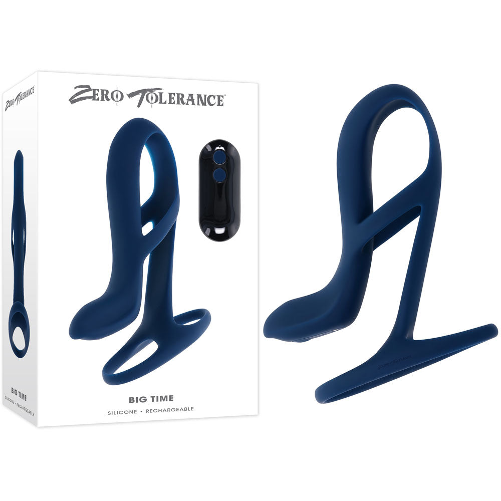 Zero Tolerance BIG TIME - Navy Blue Vibrating Penis Sleeve