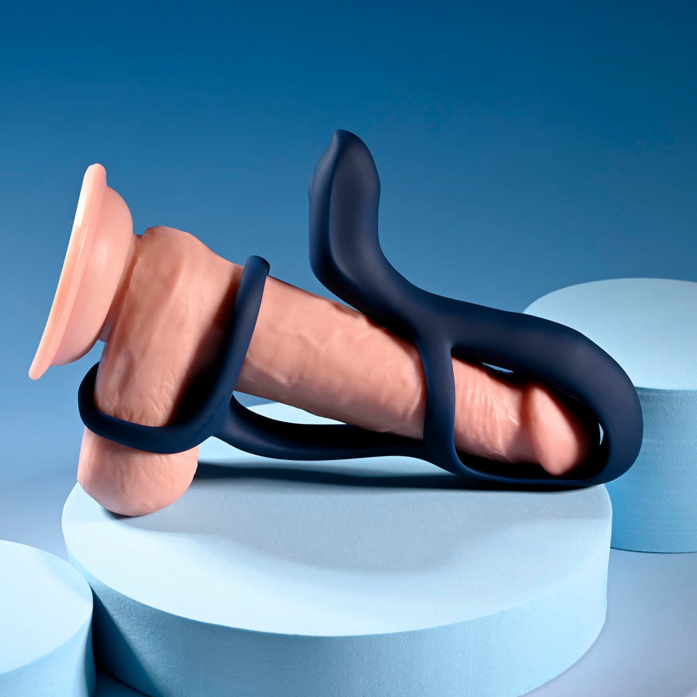Zero Tolerance BIG TIME - Navy Blue Vibrating Penis Sleeve