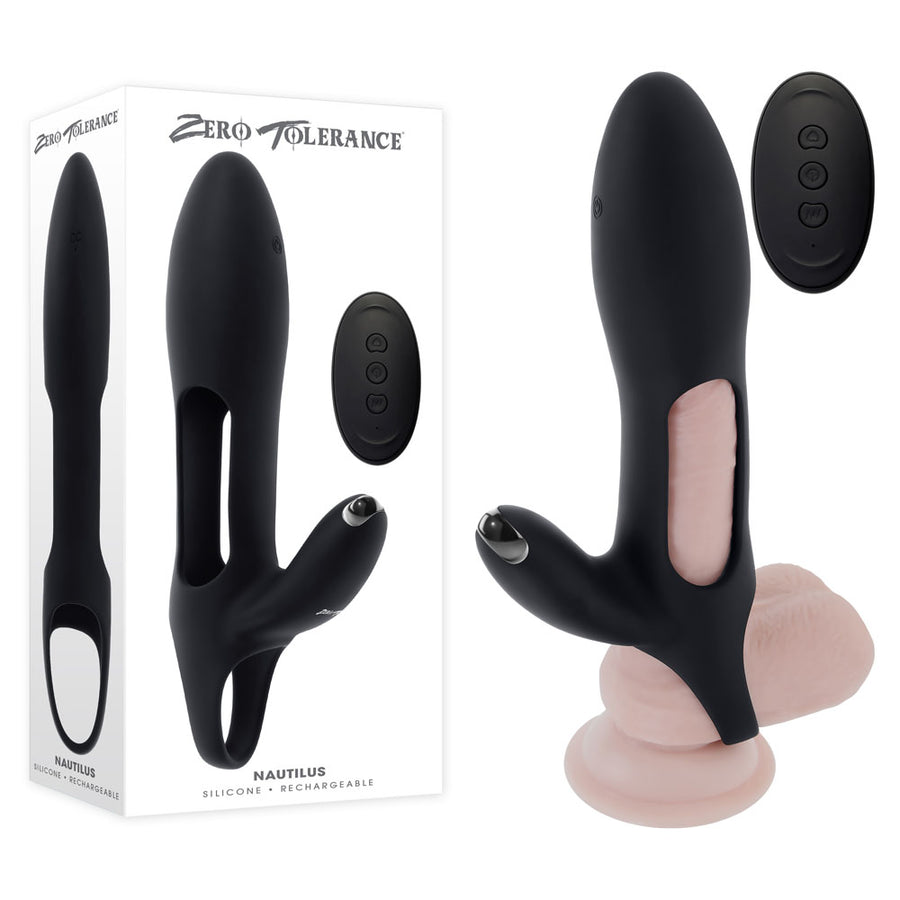 Zero Tolerance NAUTILUS - Black USB Rechargeable Vibrating Penis Extender Sleeve
