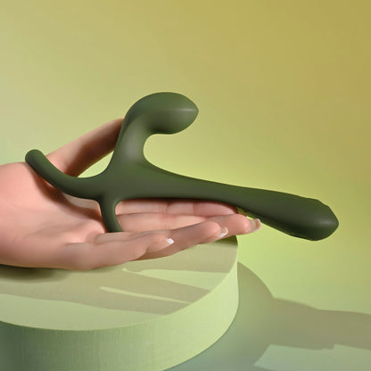 Zero Tolerance STRAP, TAP & GO - Green Vibrating & Tapping Penis