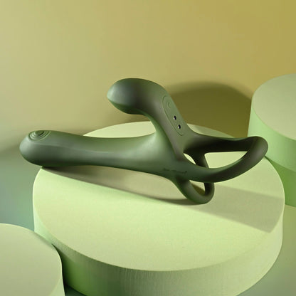 Zero Tolerance STRAP, TAP & GO - Green Vibrating & Tapping Penis