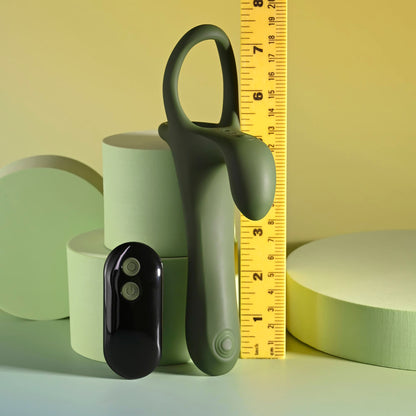 Zero Tolerance STRAP, TAP & GO - Green Vibrating & Tapping Penis