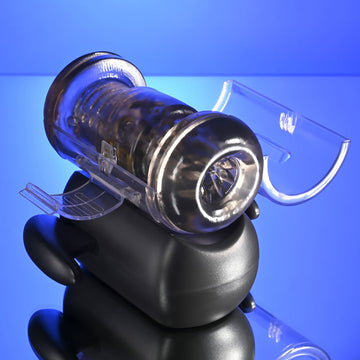 Zero Tolerance HOLD ME TIGHT - Black USB Rechargeable Vibrating Auto Stroker with Phone Holder