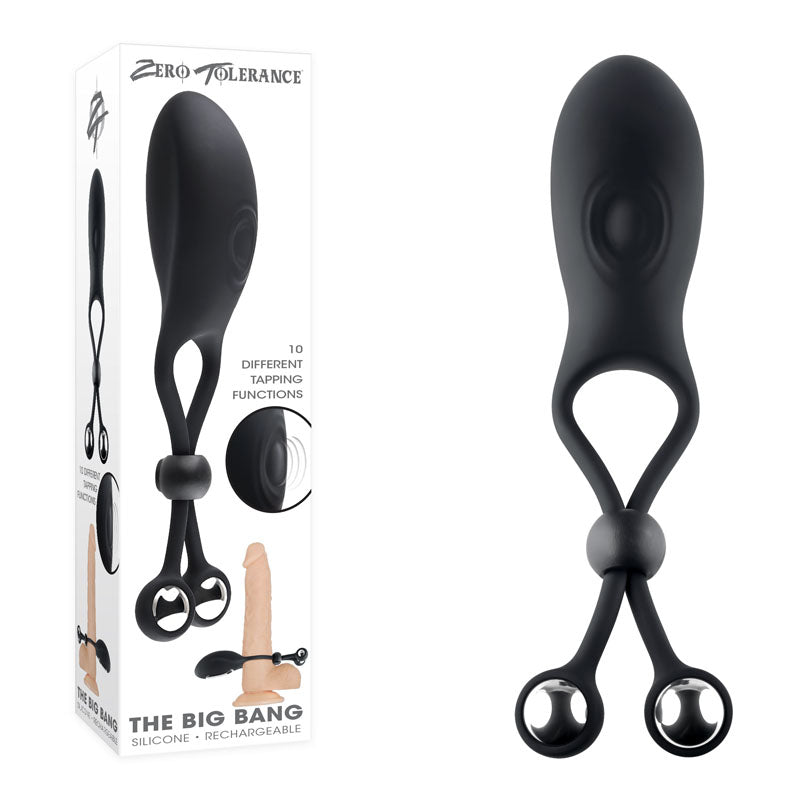 Zero Tolerance THE BIG BANG - Black Vibrating Lasso Cock Ring