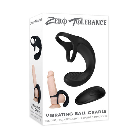 Zero Tolerance Vibrating Ball Cradle - Black USB Rechargeable Vibrating Cock Ring - Image 1