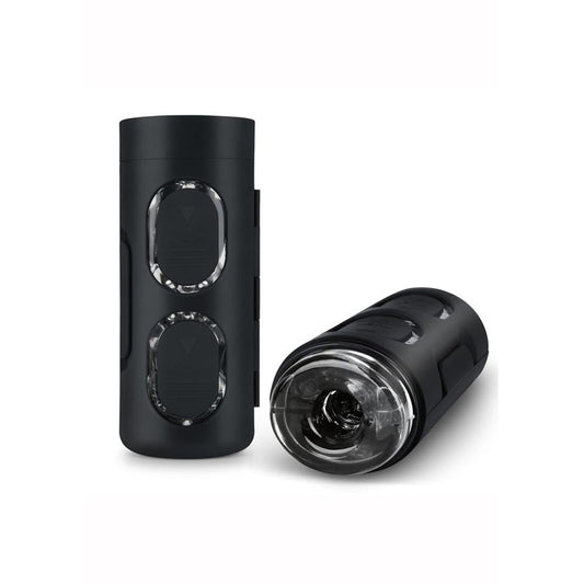 Zolo Strokemeister. The black stroker shown with its retail packaging on white, wider framing.