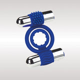 Zolo Rechargeable Duo Vibrating C-Ring - Blue USB Rechargeable Dual Vibrating Cock Ring - Image 2