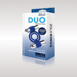 Zolo Rechargeable Duo Vibrating C-Ring - Blue USB Rechargeable Dual Vibrating Cock Ring - Image 1