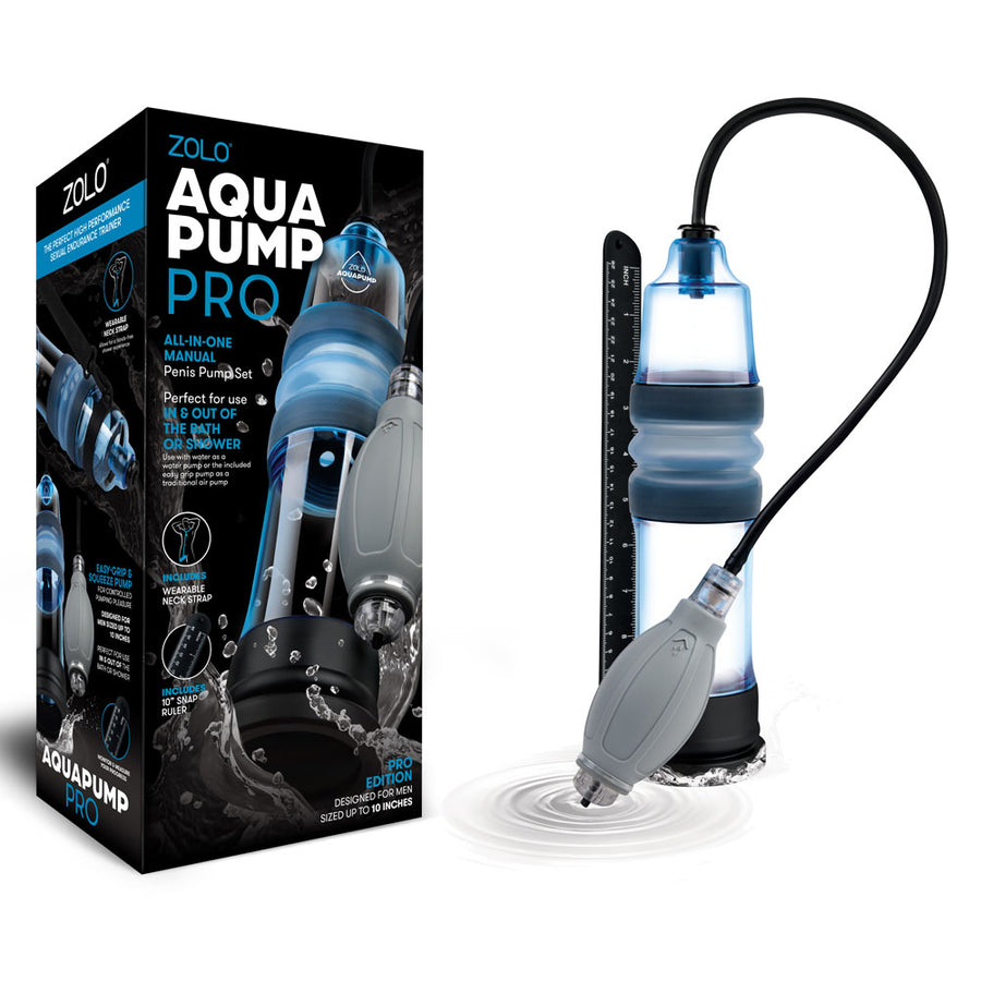 Zolo Aquapump Pro - Blue Water Penis Pump