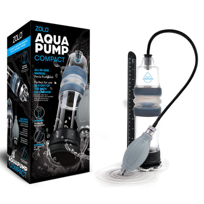Zolo Aquapump Penis Pump - Compact Clear Water Design for Enhanced