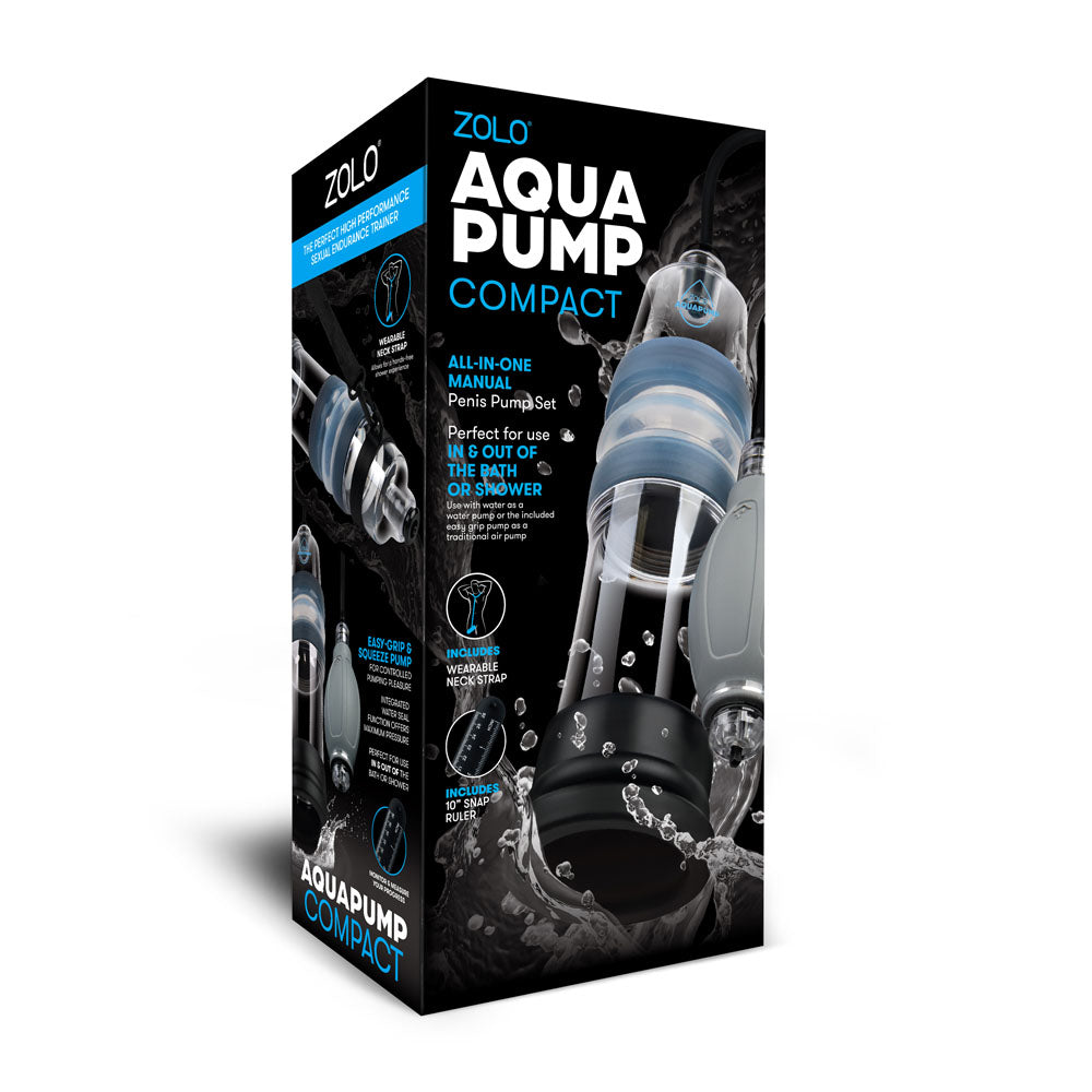 Zolo Aquapump Penis Pump - Compact Clear Water Design for Enhanced