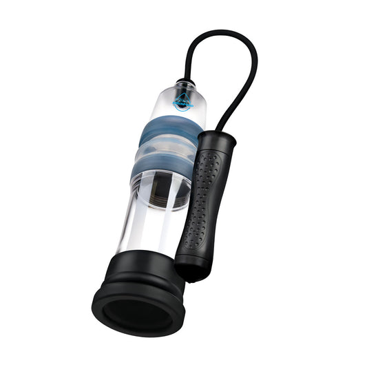 Zolo Aquapump Auto Pro. Full view of the clear product on a white background, wider framing.
