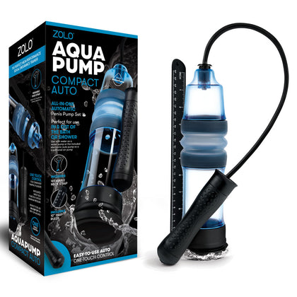 Zolo Aquapump Compact Auto Blue Penis Pump for Enhanced Pleasure