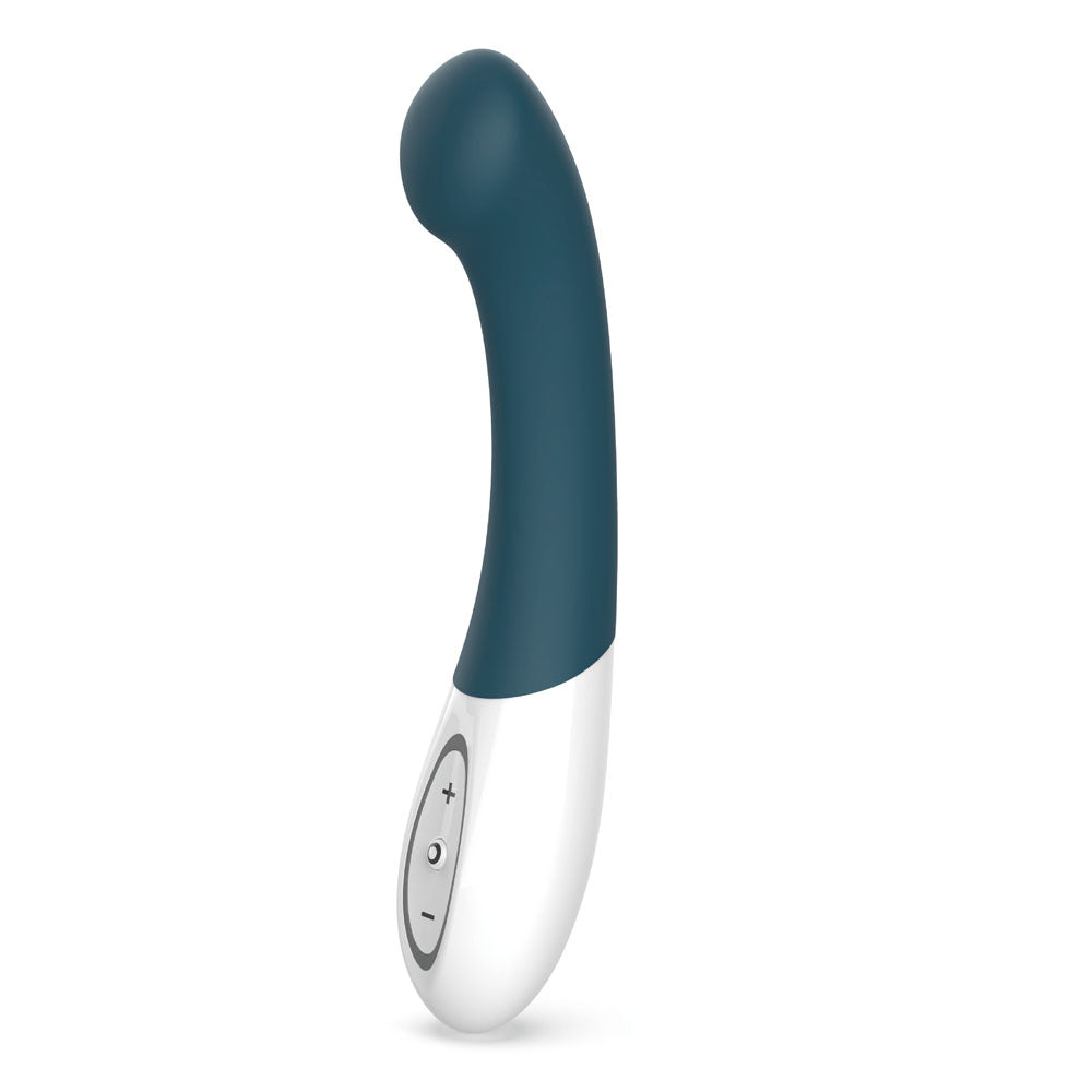 Sexual product with blue top and white bottom on a white background
